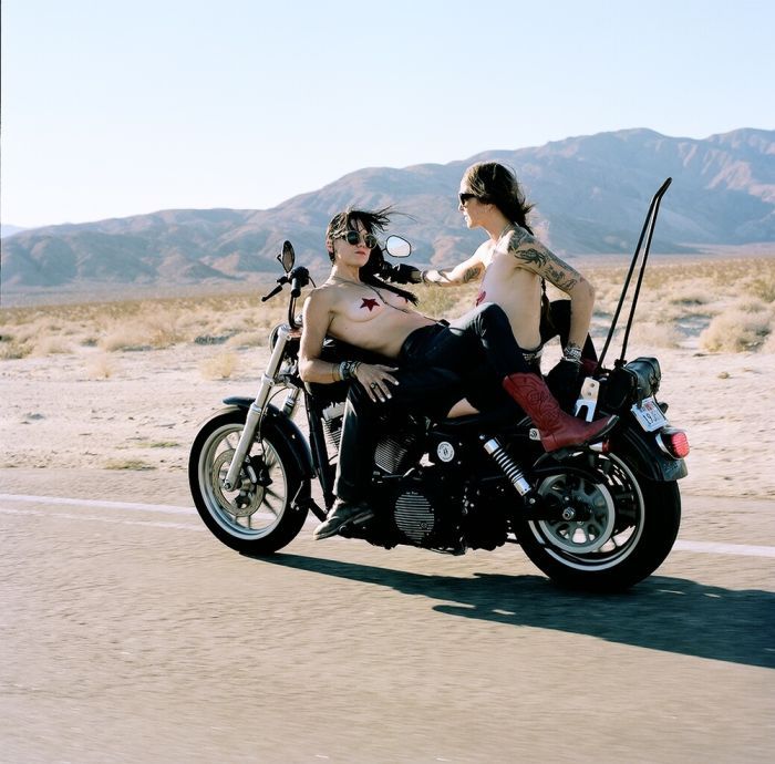 Girls on a motorcycle in Jerusalem