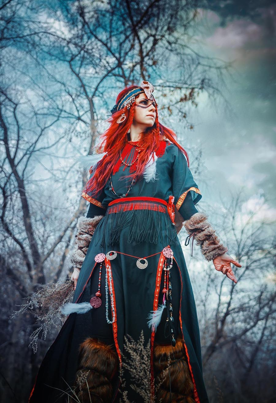 Girls in Slavic costumes underwear in Jerusalem