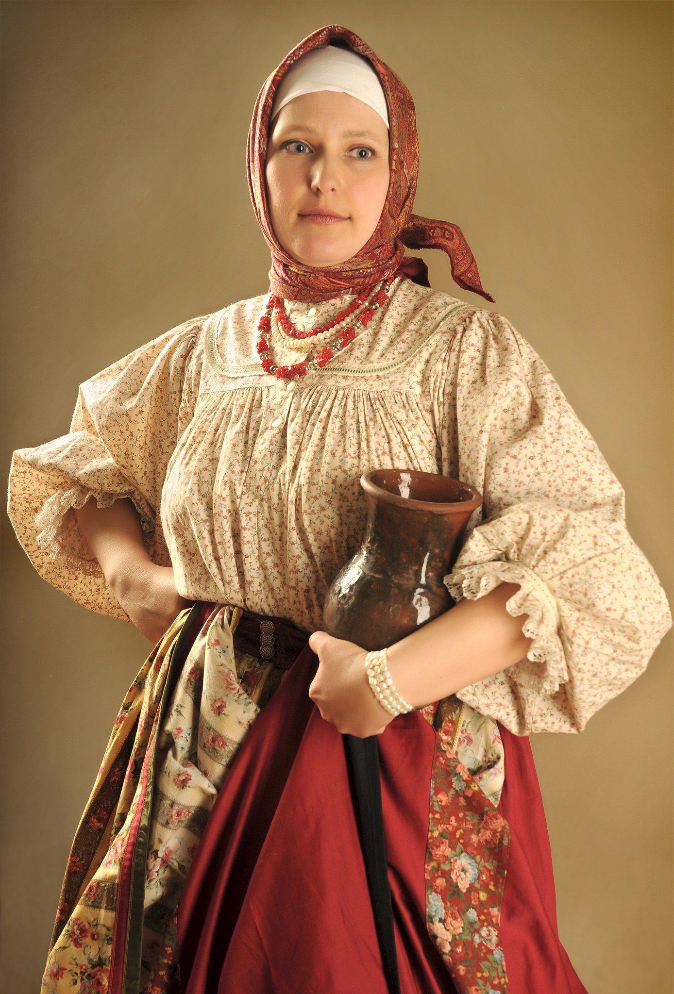 Girls in Slavic costumes in Jerusalem